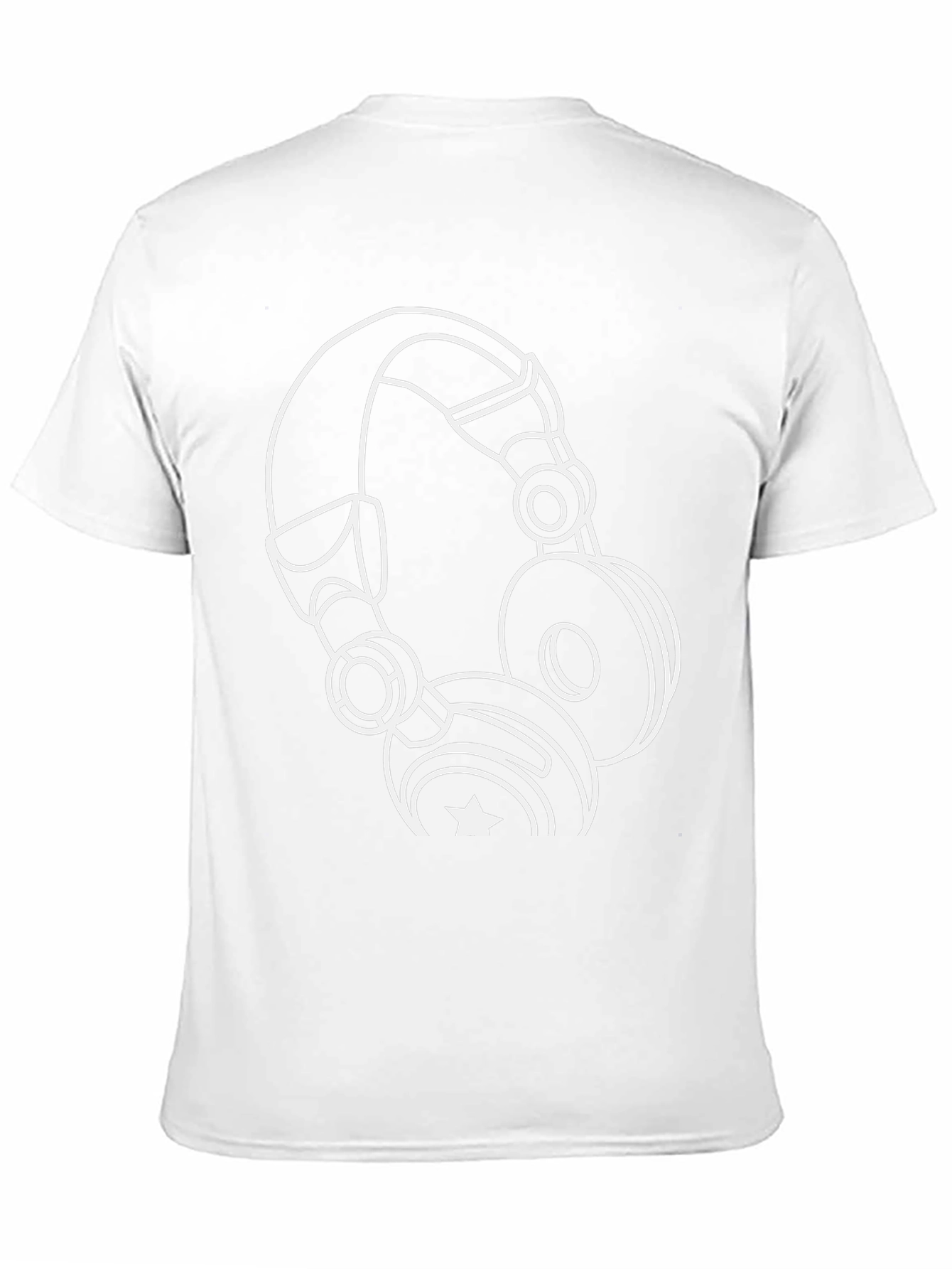 Cool Headphone Graphic Black T-Shirt