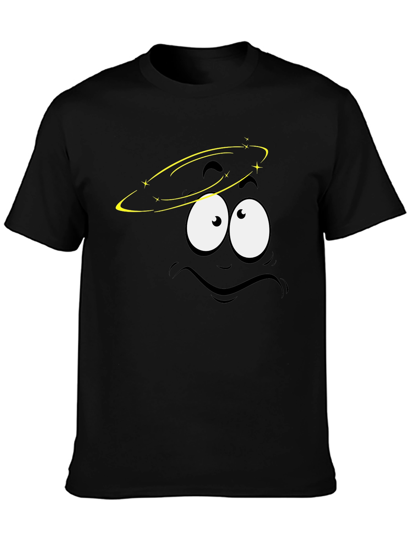 Dizzy Face Graphic Black T-Shirt