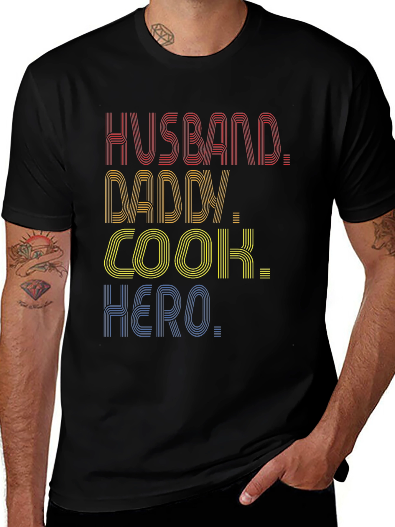 Husband Daddy Cook Hero Tee - Mens Graphic T-Shirt