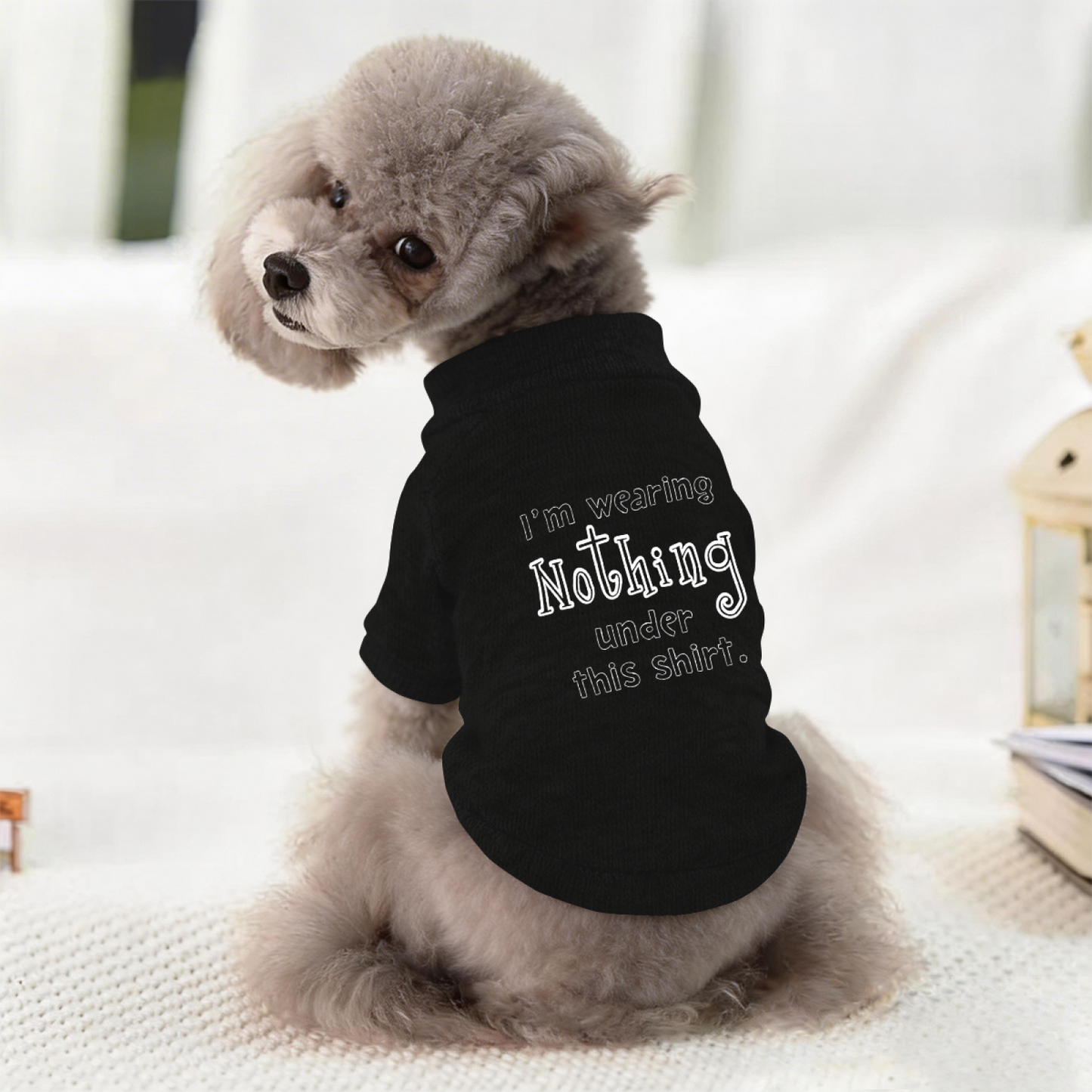 Funny I¡¯m Wearing Nothing Under This Shirt Pet Cardigan Sweater
