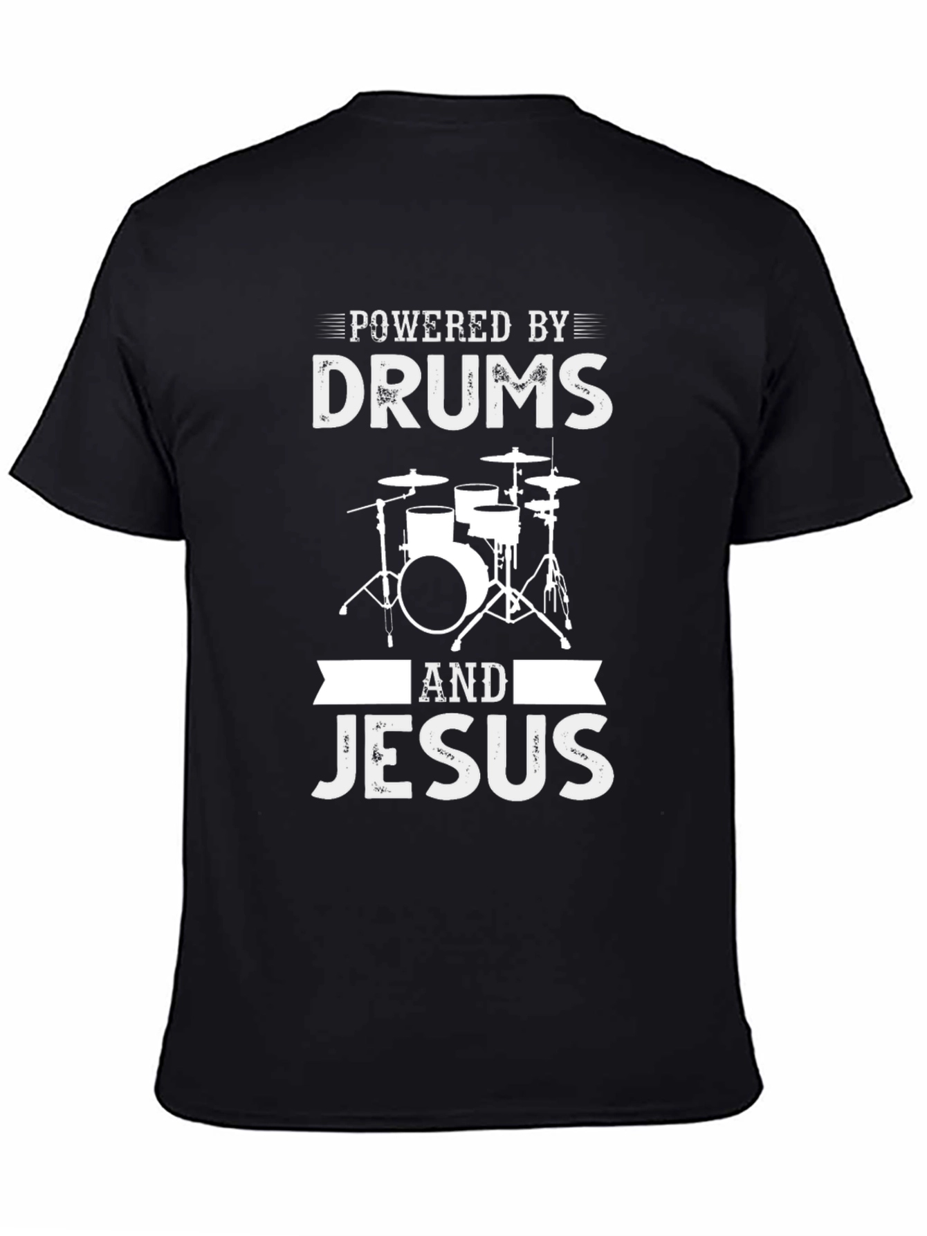 Powered By Drums & Jesus Graphic Tee
