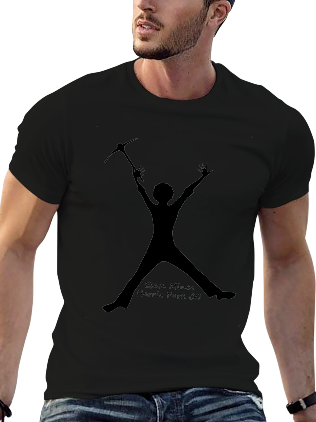 Miner Silhouette T-Shirt - Eseta Mines Harris Park CO