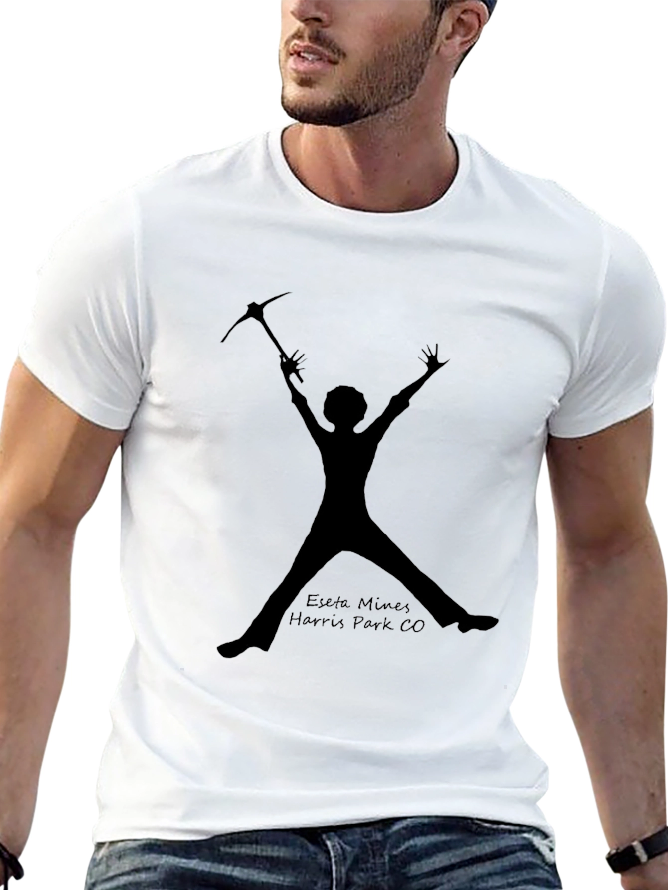 Miner Silhouette T-Shirt - Eseta Mines Harris Park CO