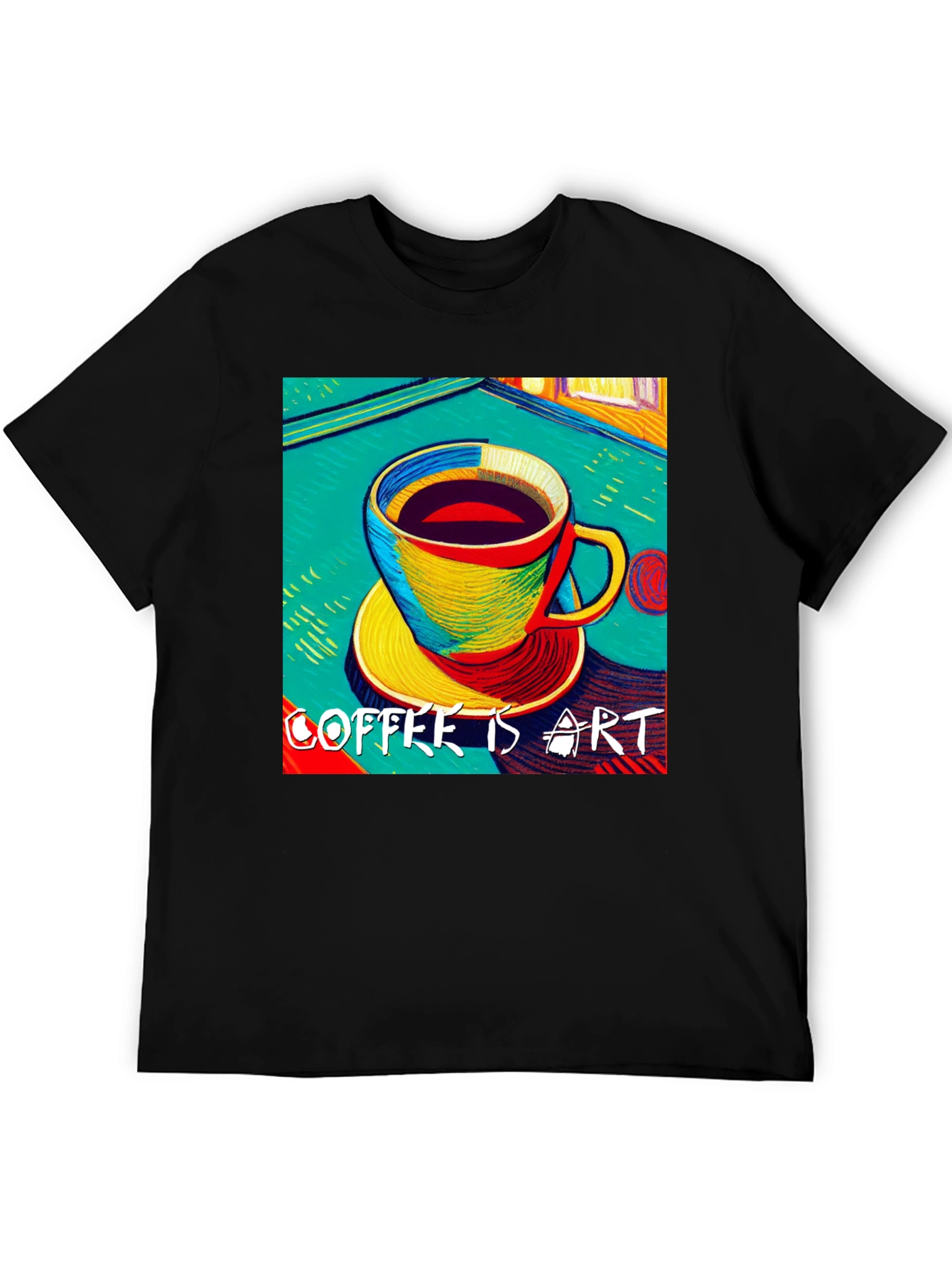 Coffee is Art Graphic Tee - Black