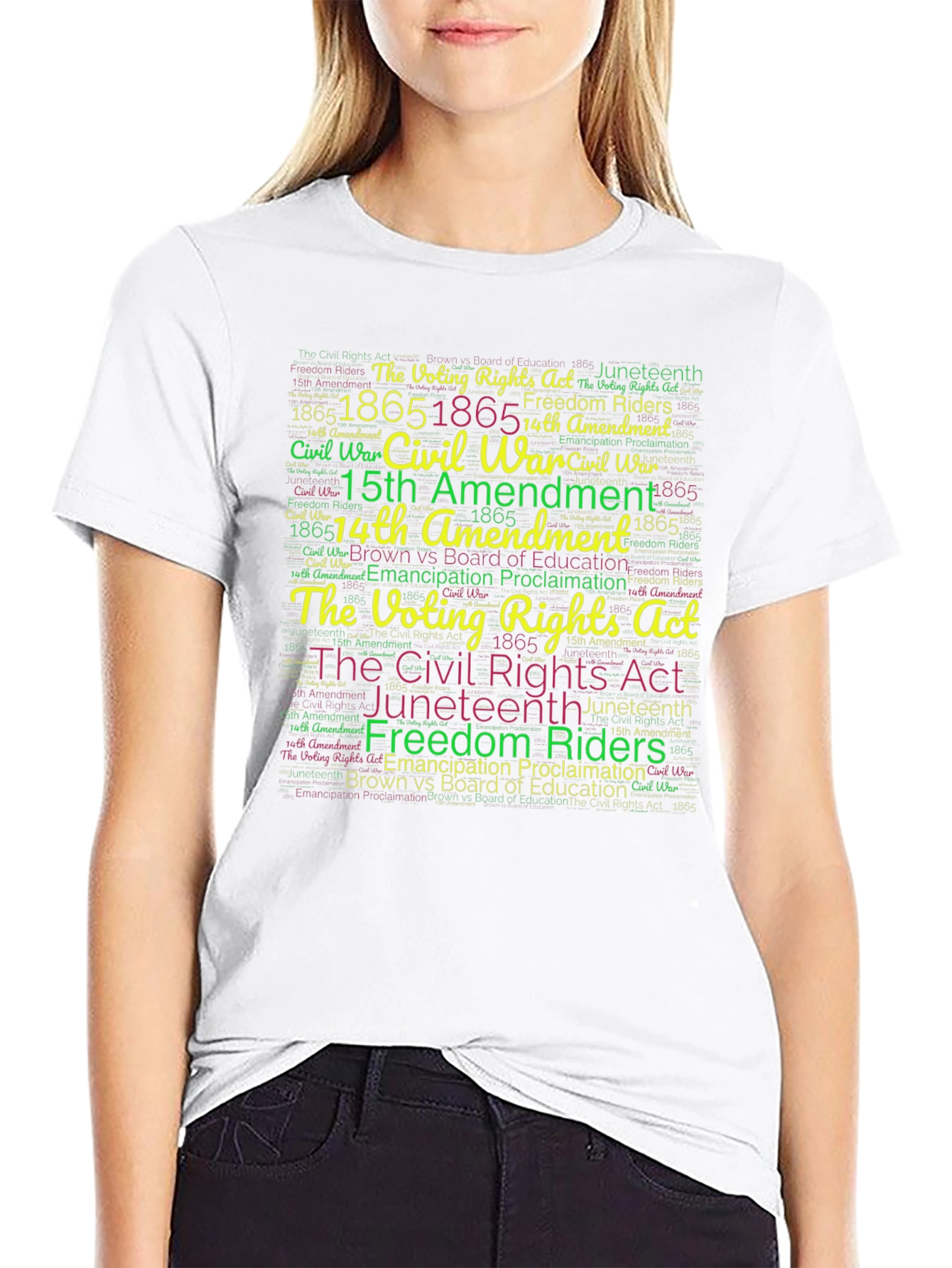 Civil Rights History Word Cloud T-Shirt