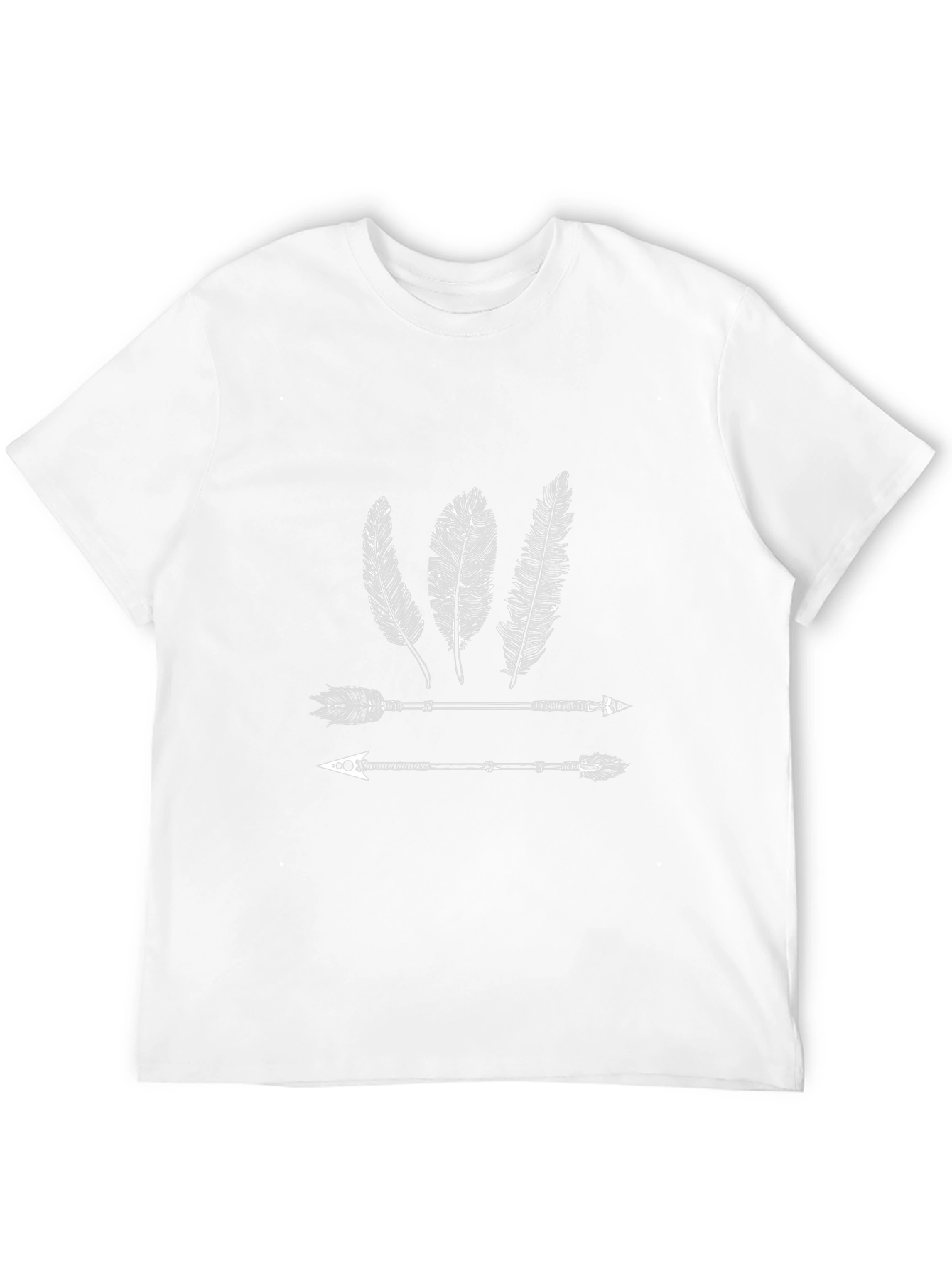 Feather & Arrow Graphic T-Shirt - Trendy Black Tee
