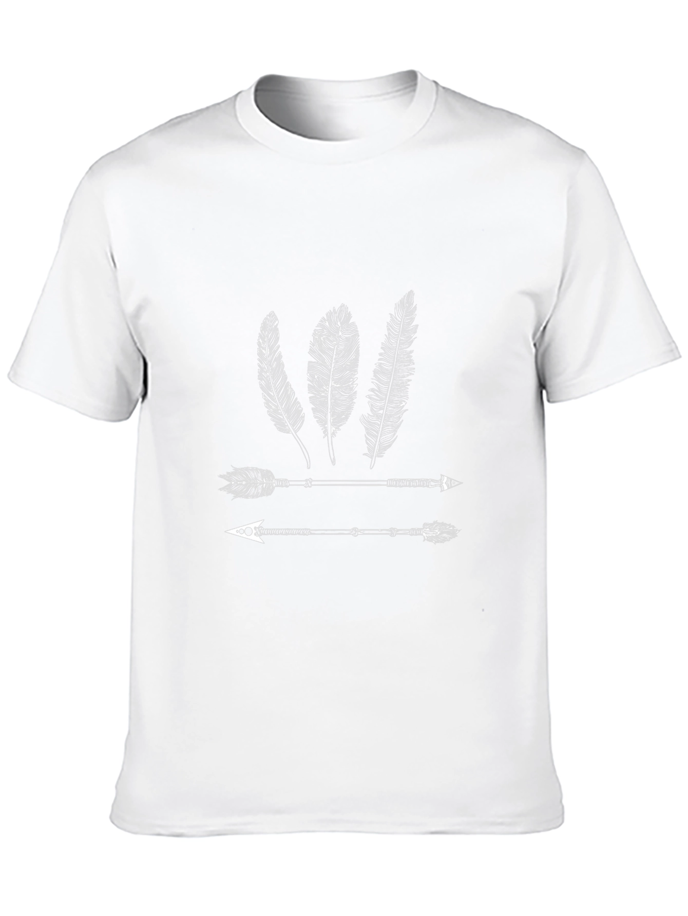 Feather & Arrow Graphic T-Shirt - Trendy Black Tee