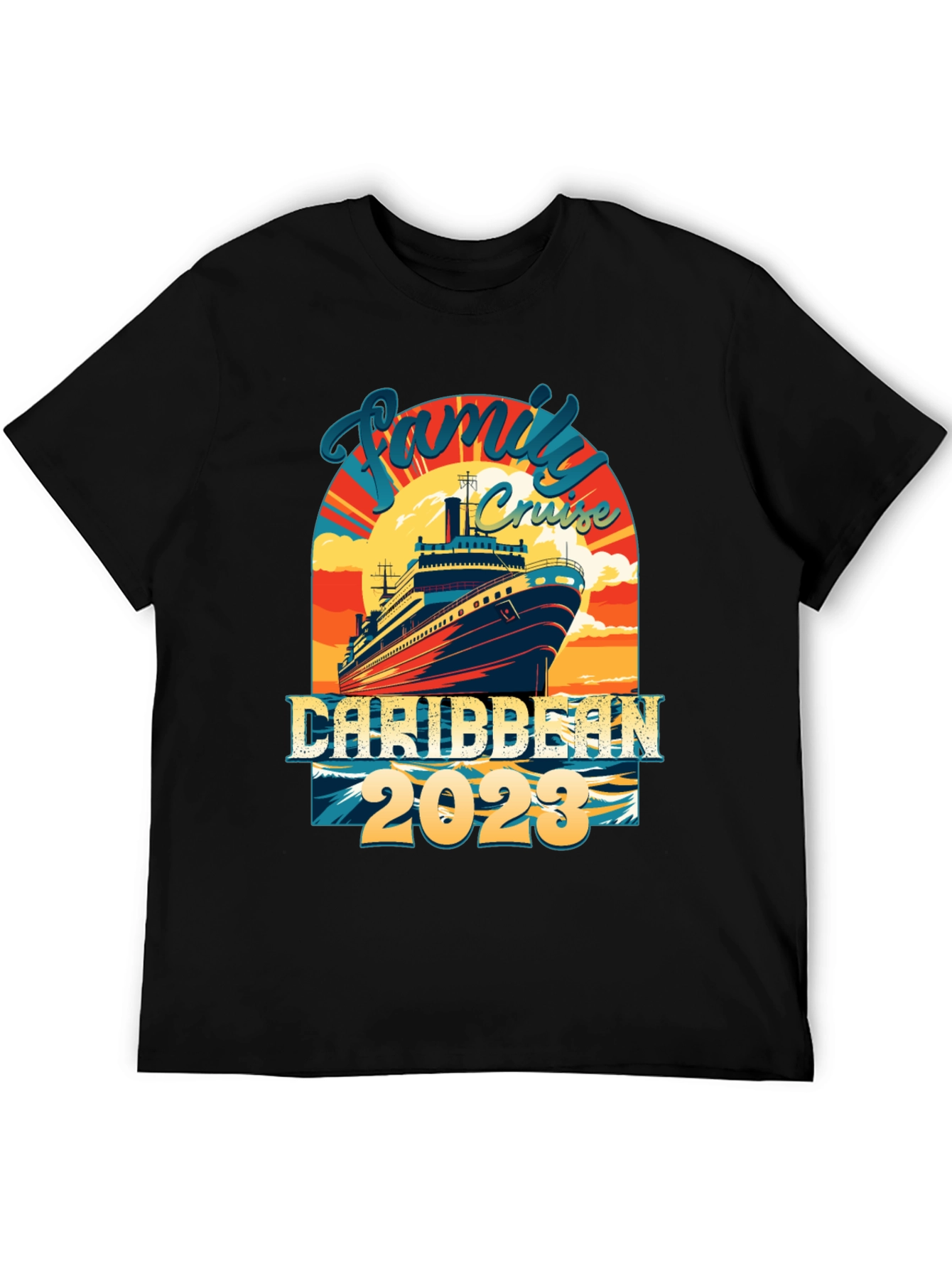 Family Cruise Caribbean 2023 Graphic Tee