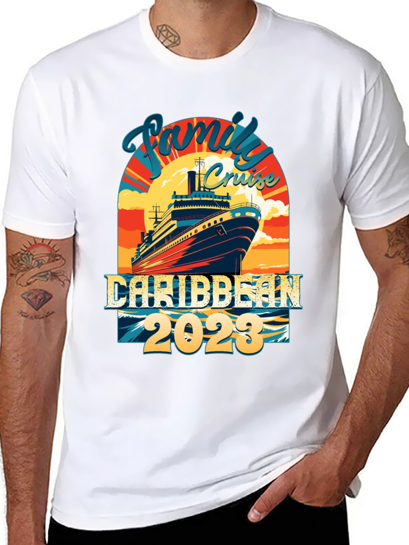 Family Cruise Caribbean 2023 Graphic Tee