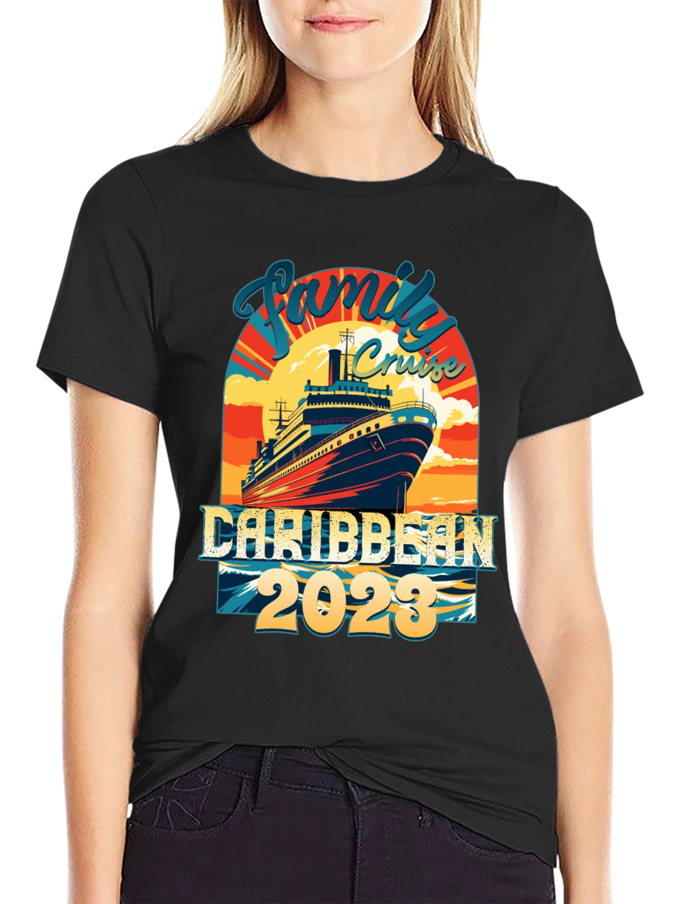 Family Cruise Caribbean 2023 Graphic Tee
