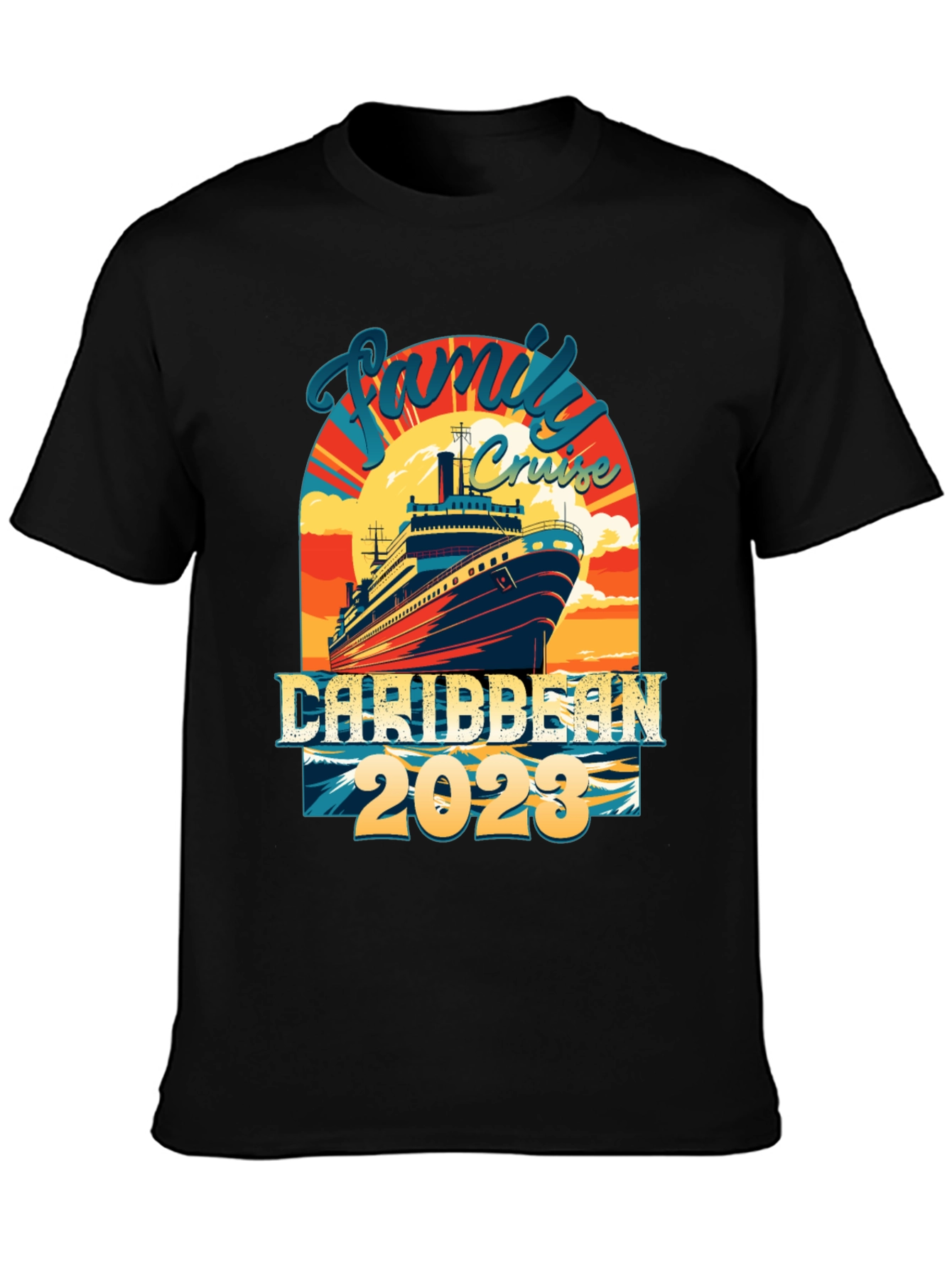 Family Cruise Caribbean 2023 Graphic Tee