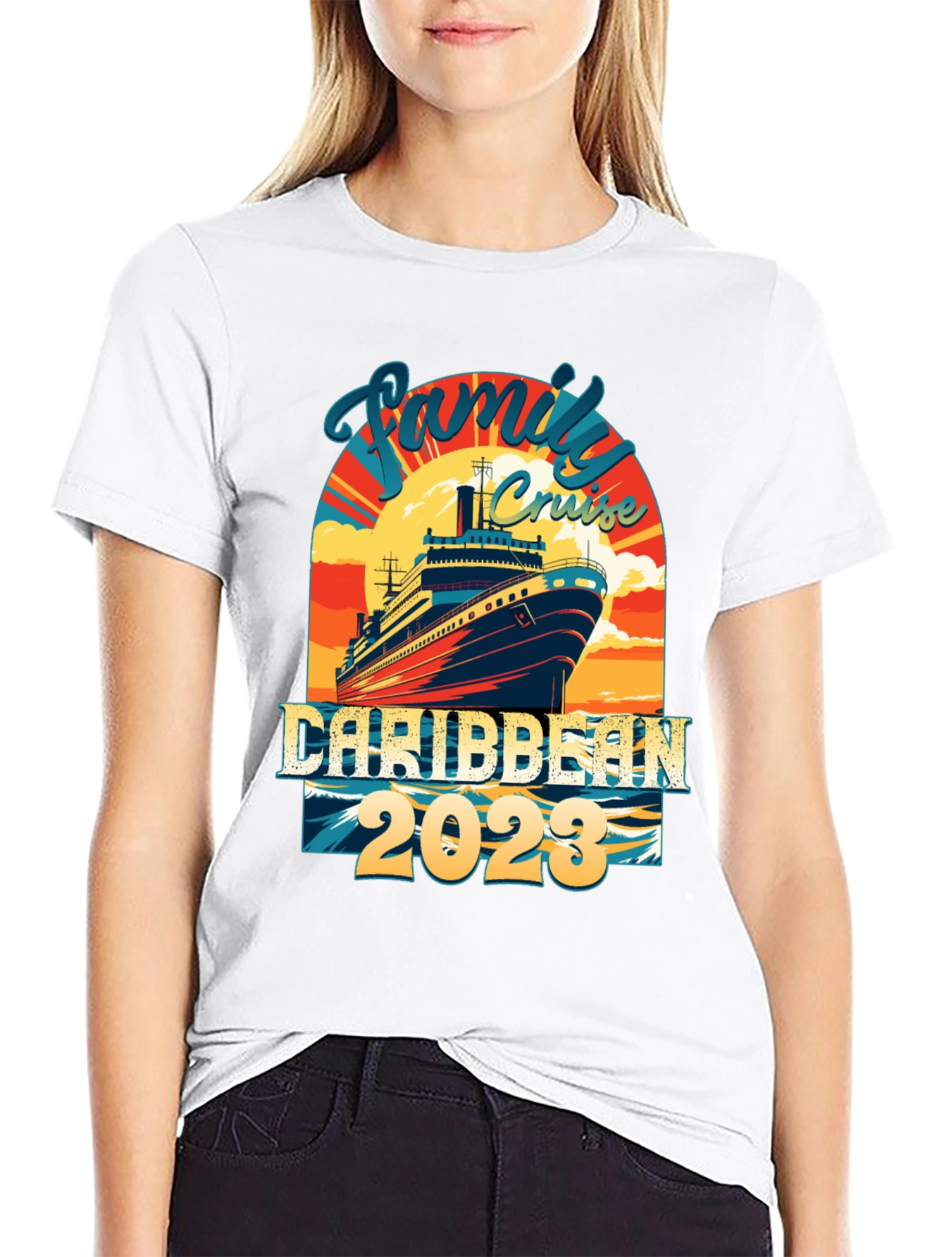 Family Cruise Caribbean 2023 Graphic Tee