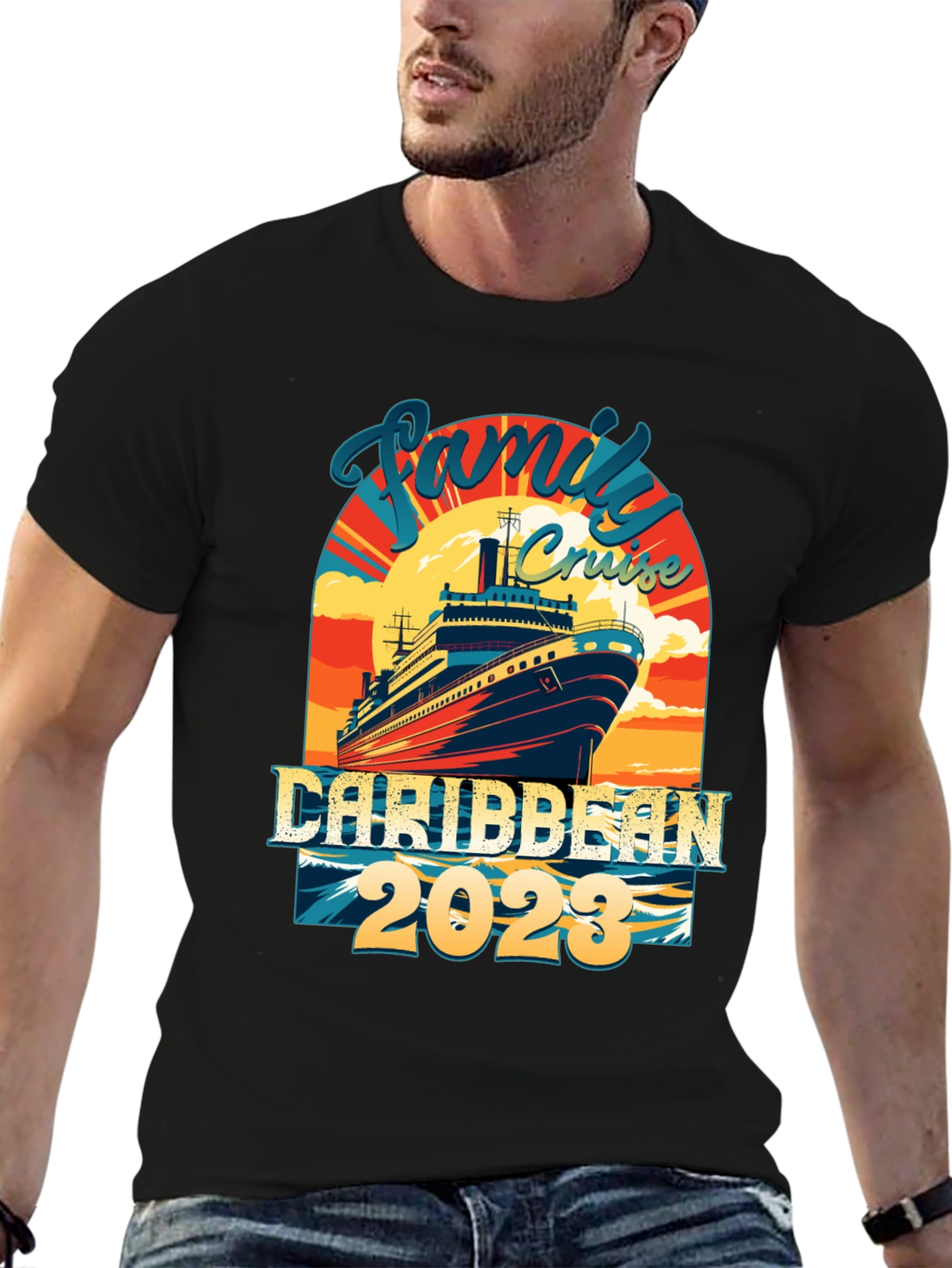 Family Cruise Caribbean 2023 Graphic Tee