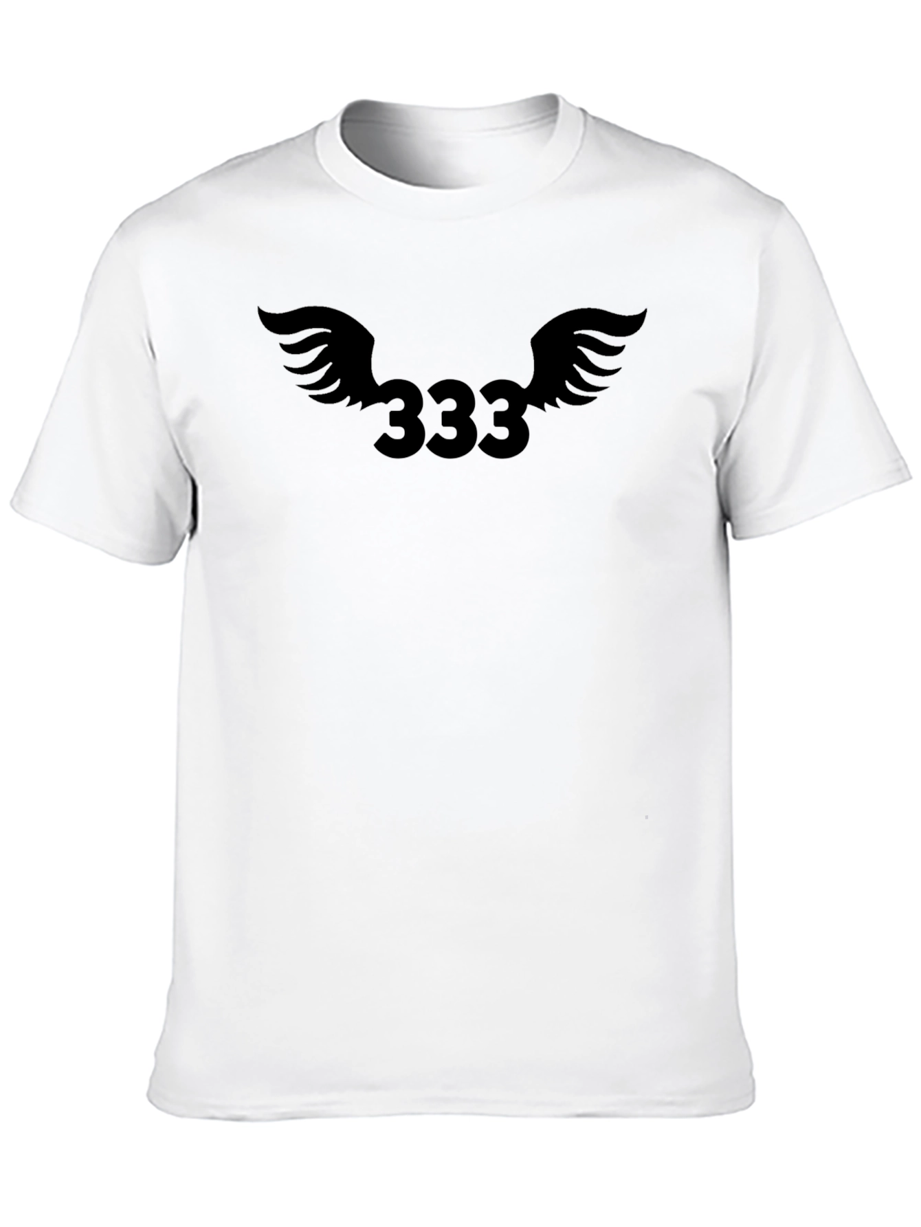 Angel Number 333 Graphic Tee - Black