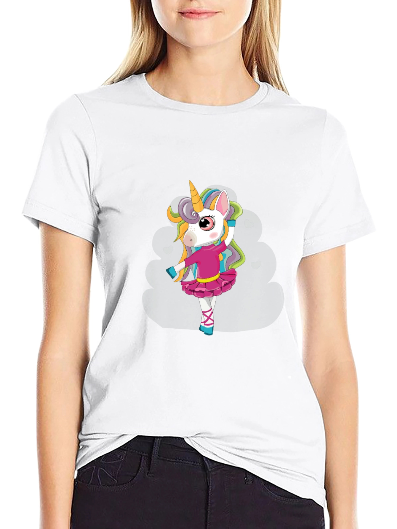 Unicorn Ballerina Black T-Shirt
