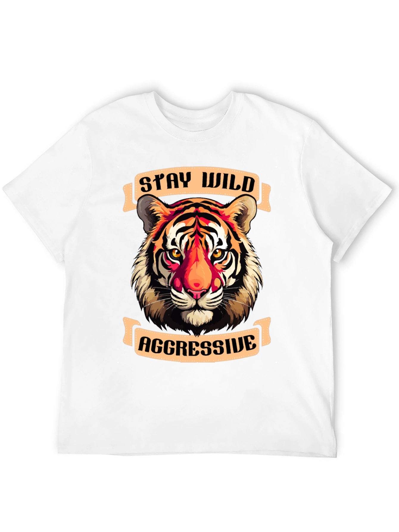 Stay Wild Aggressive Tiger Graphic Tee