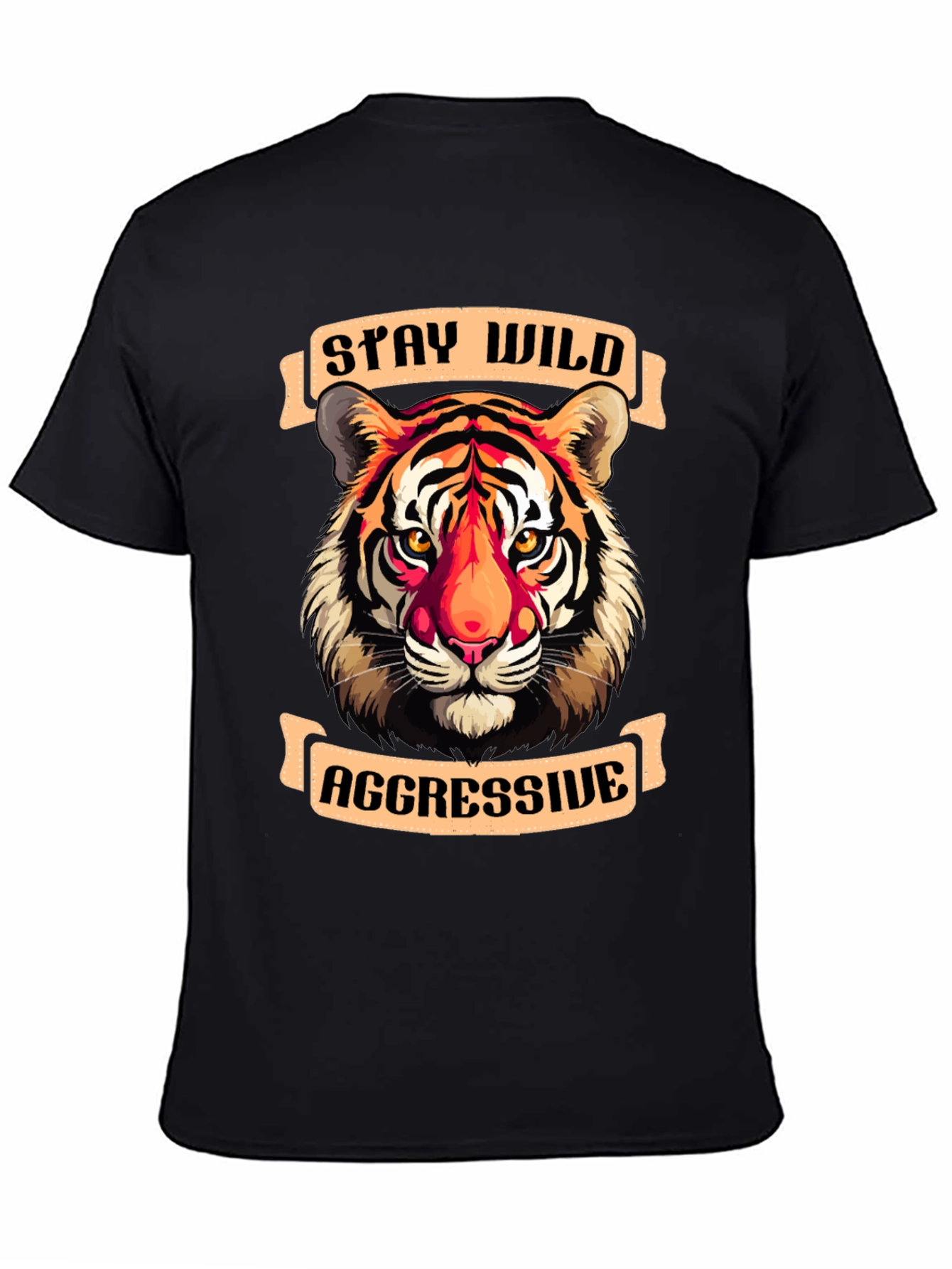 Stay Wild Aggressive Tiger Graphic Tee