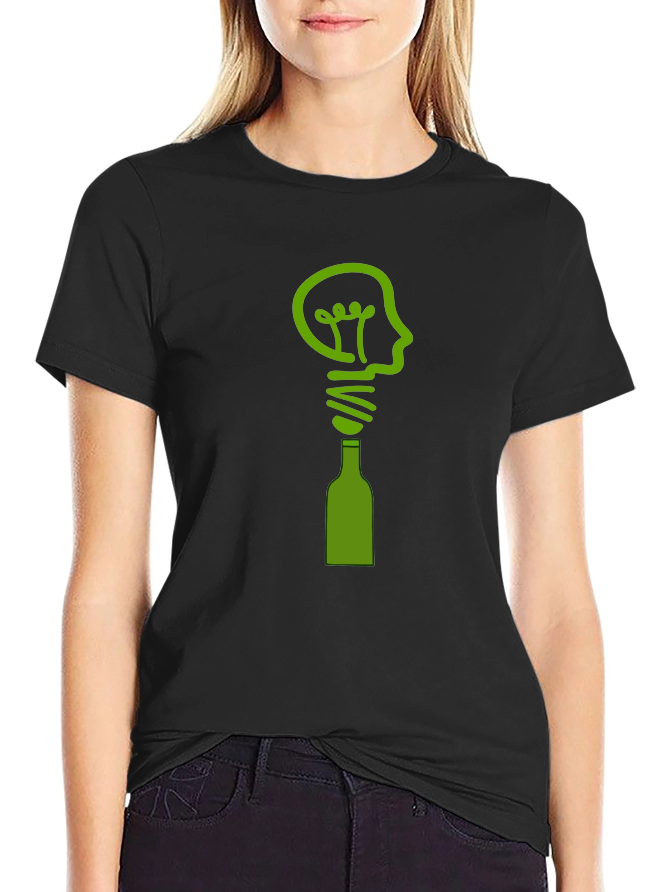 Creative Idea T-Shirt - Lightbulb & Bottle Design