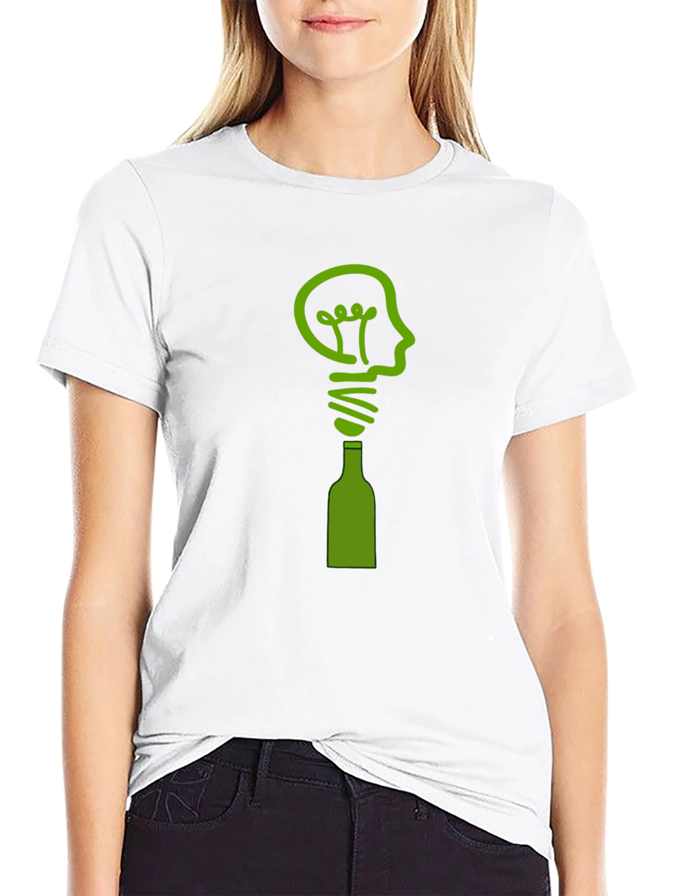 Creative Idea T-Shirt - Lightbulb & Bottle Design