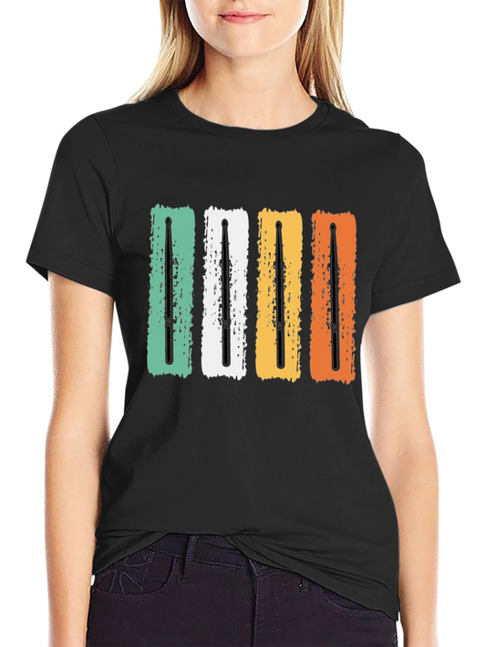 Retro Drum Sticks Black T-Shirt