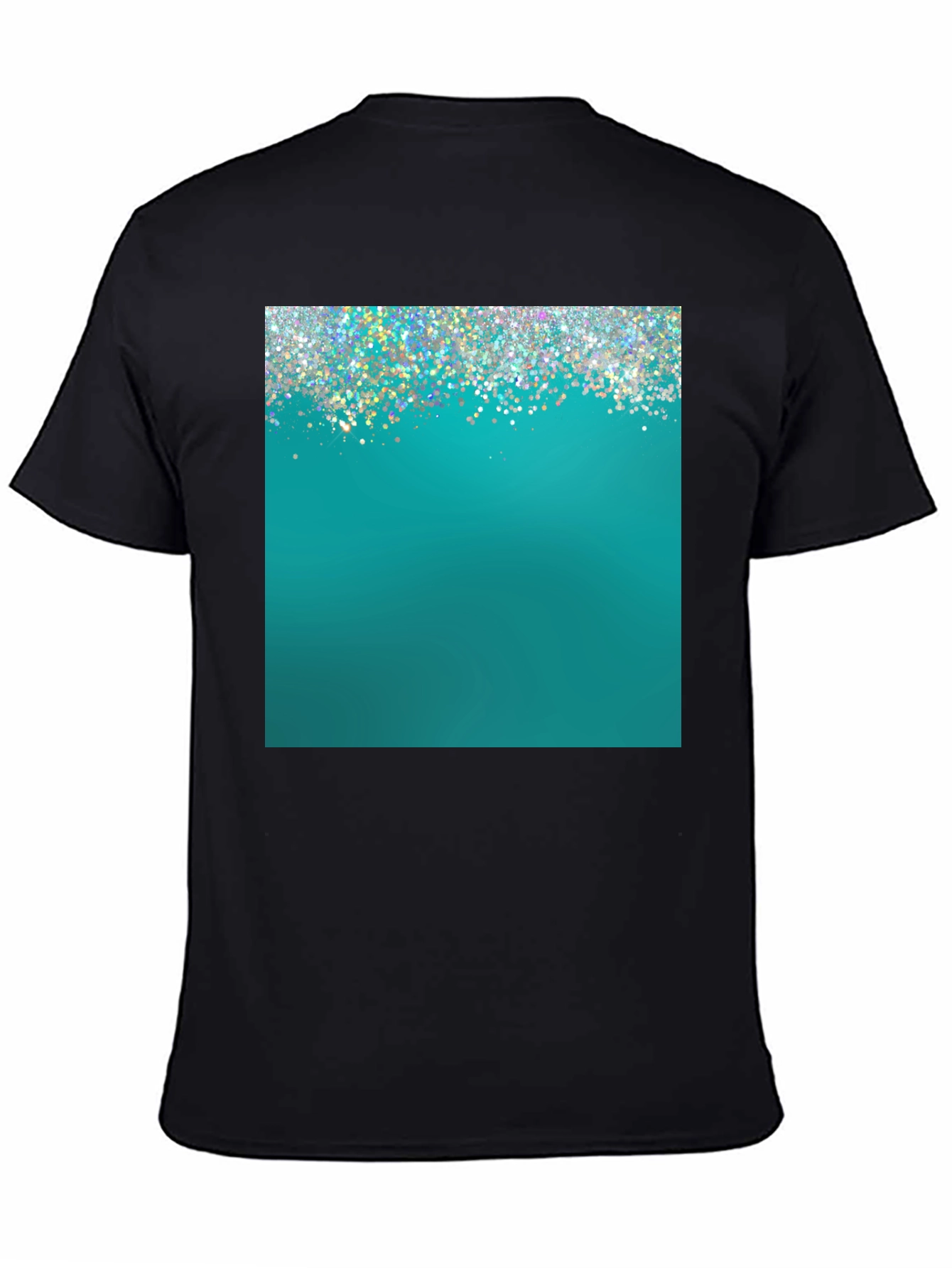 Teal Sparkle Graphic Tee - Modern Style