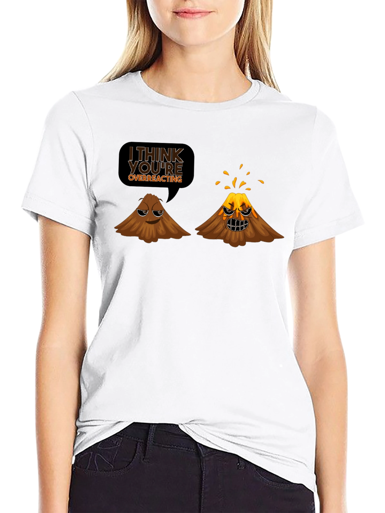 Funny Volcano T-Shirt - I Think Youre Overreacting