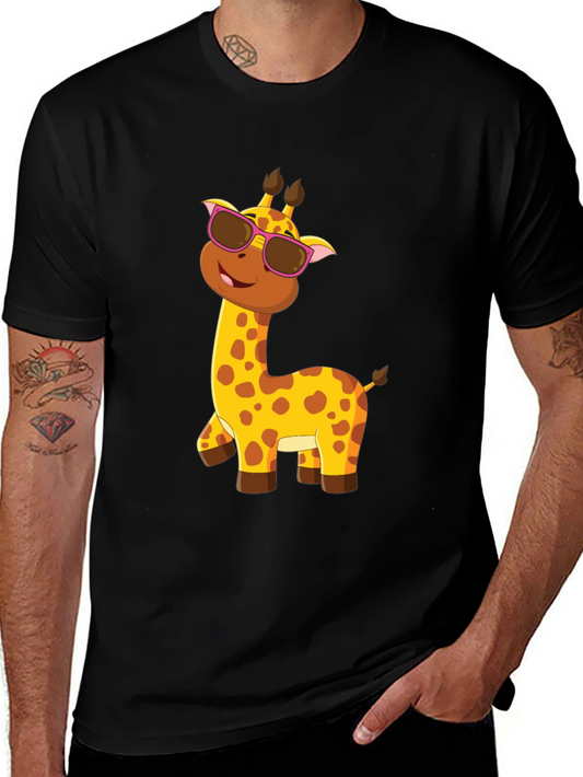 Cool Giraffe Tee: Fun Cartoon Animal Graphic T-Shirt