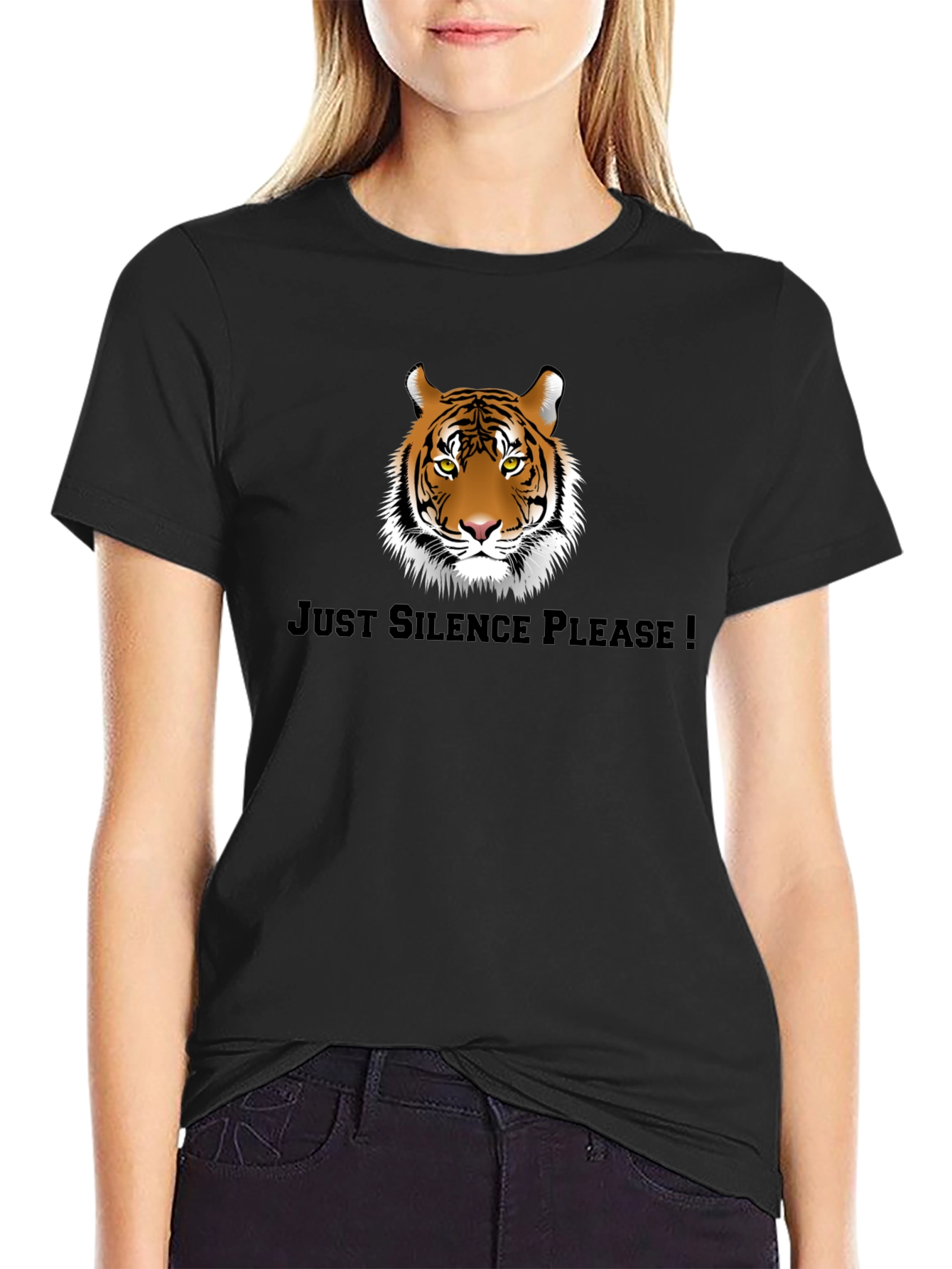 Just Silence Please Tiger Graphic Tee