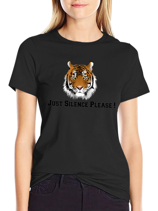 Just Silence Please Tiger Graphic Tee