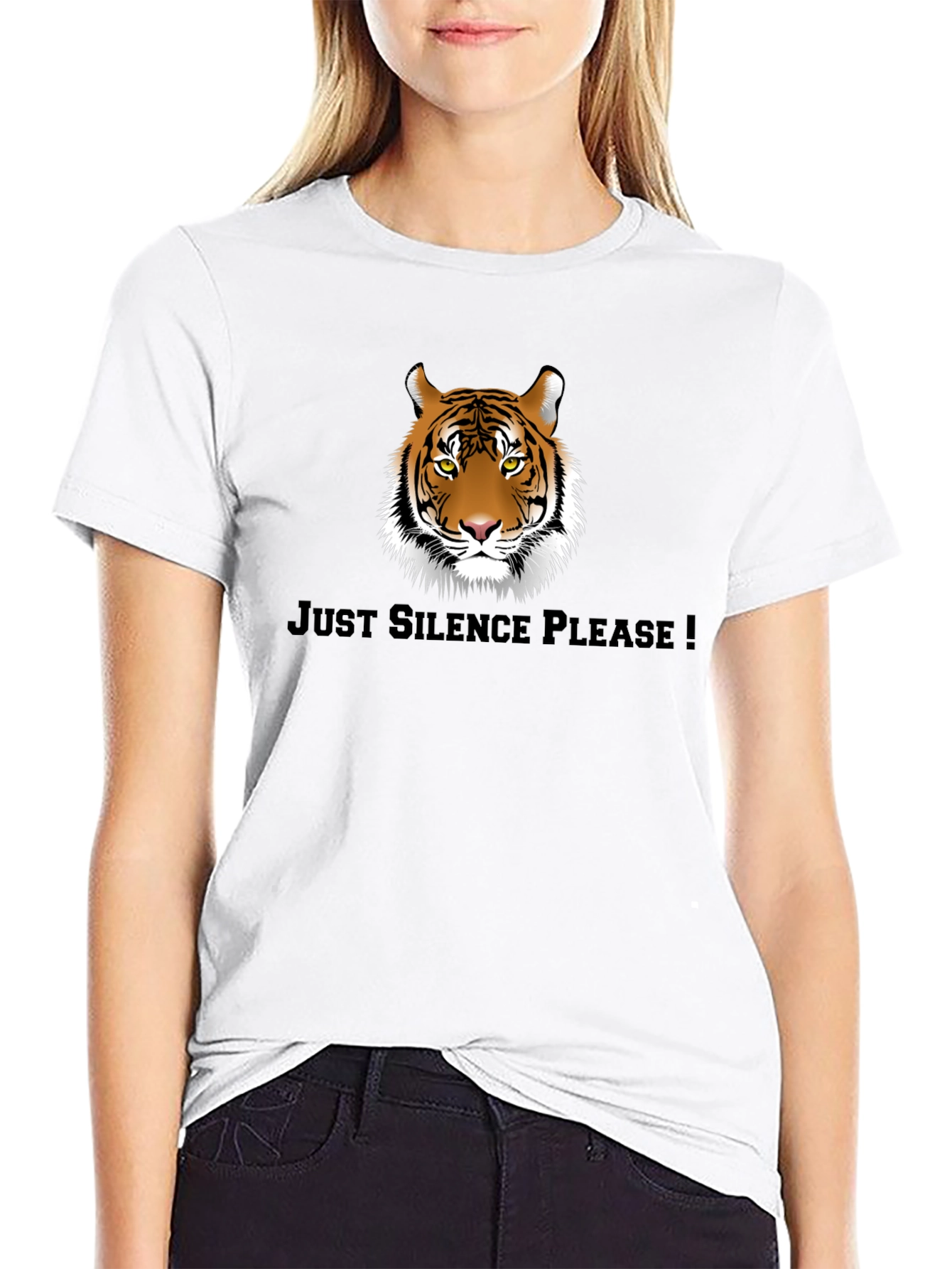 Just Silence Please Tiger Graphic Tee