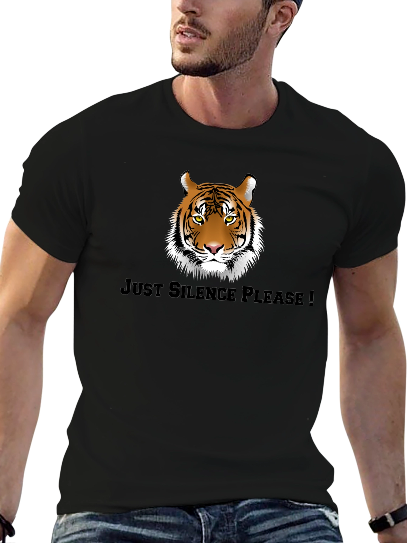 Just Silence Please Tiger Graphic Tee