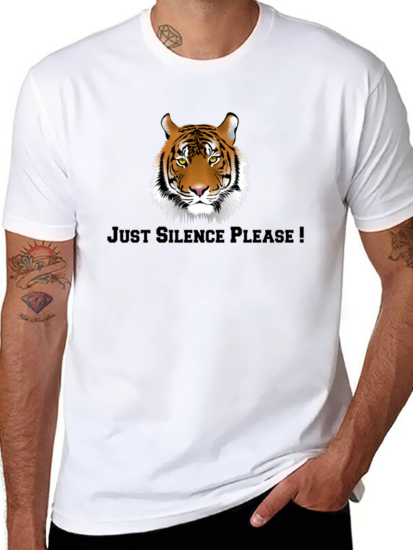 Just Silence Please Tiger Graphic Tee