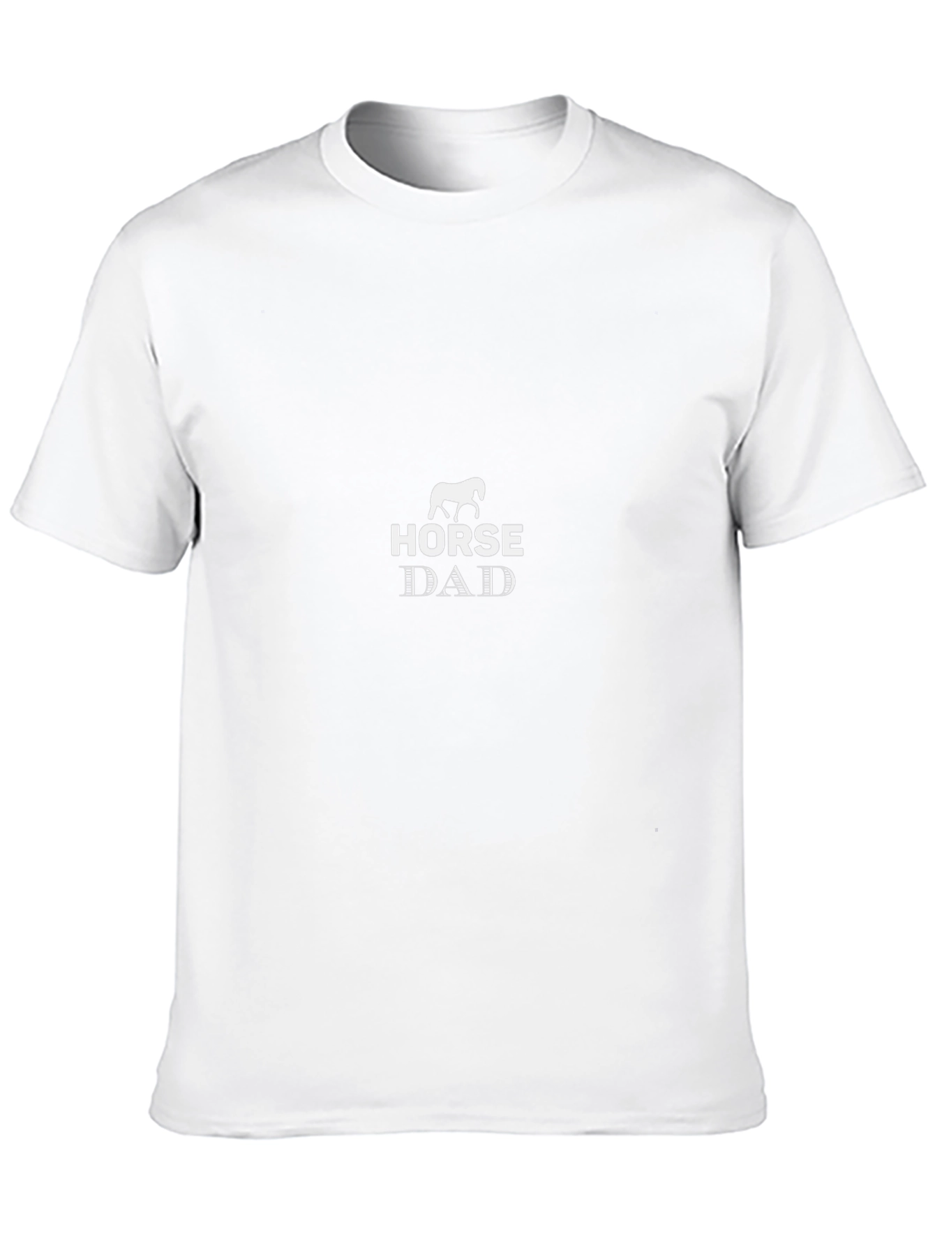 Horse Dad Graphic T-Shirt - Black Casual Tee