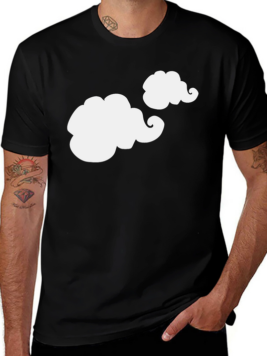 Cloud Design Black T-Shirt