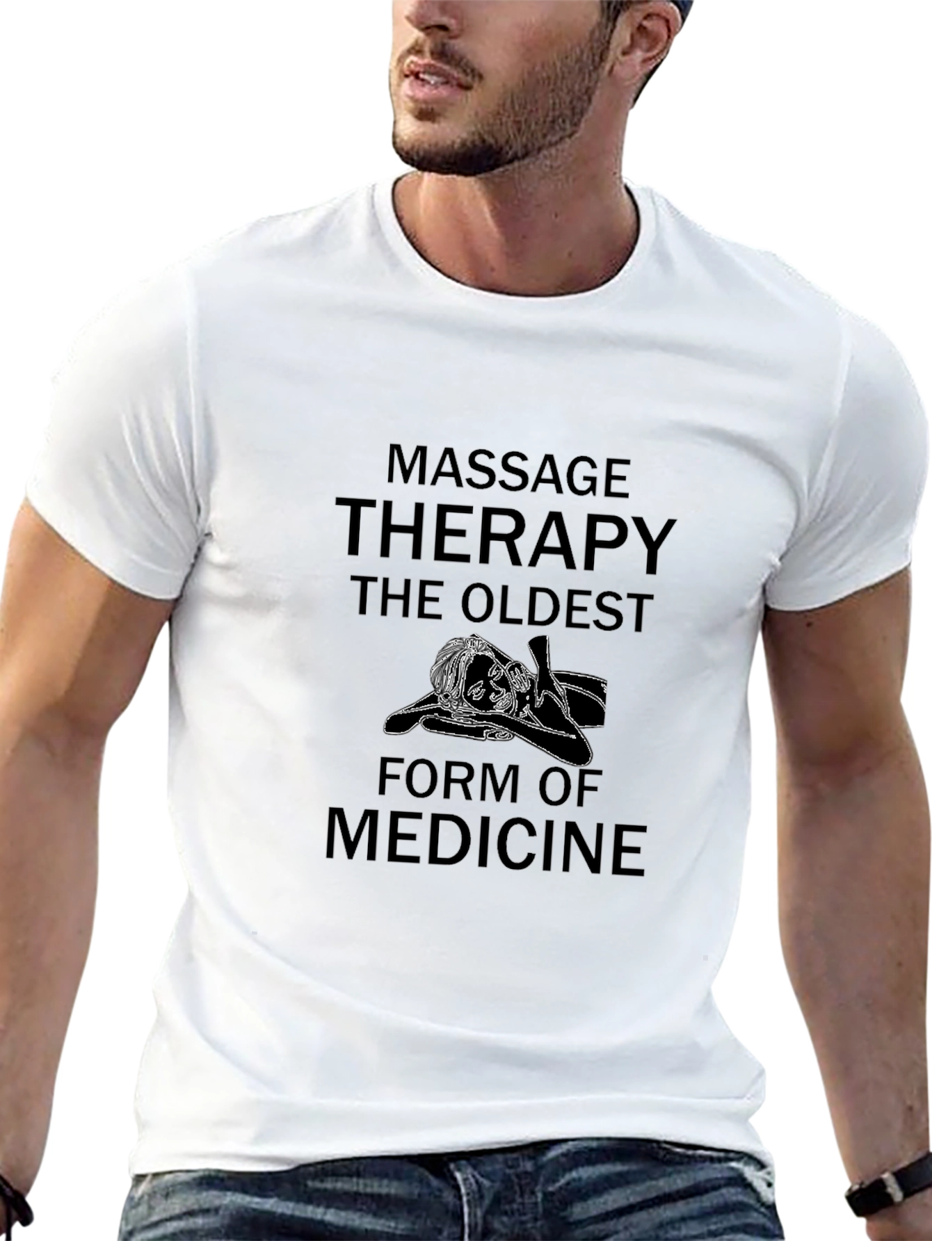 Massage Therapy T-Shirt Oldest Form of Medicine Tee