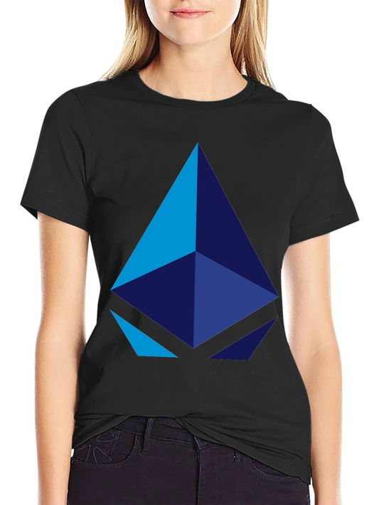 Geometric Pyramid Graphic Black T-Shirt