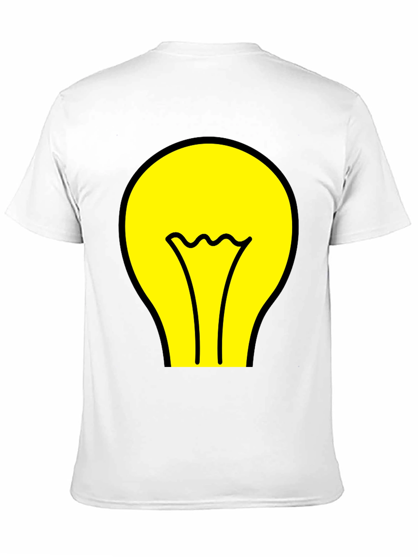 Idea Bulb Graphic Tee - Black Cotton T-Shirt