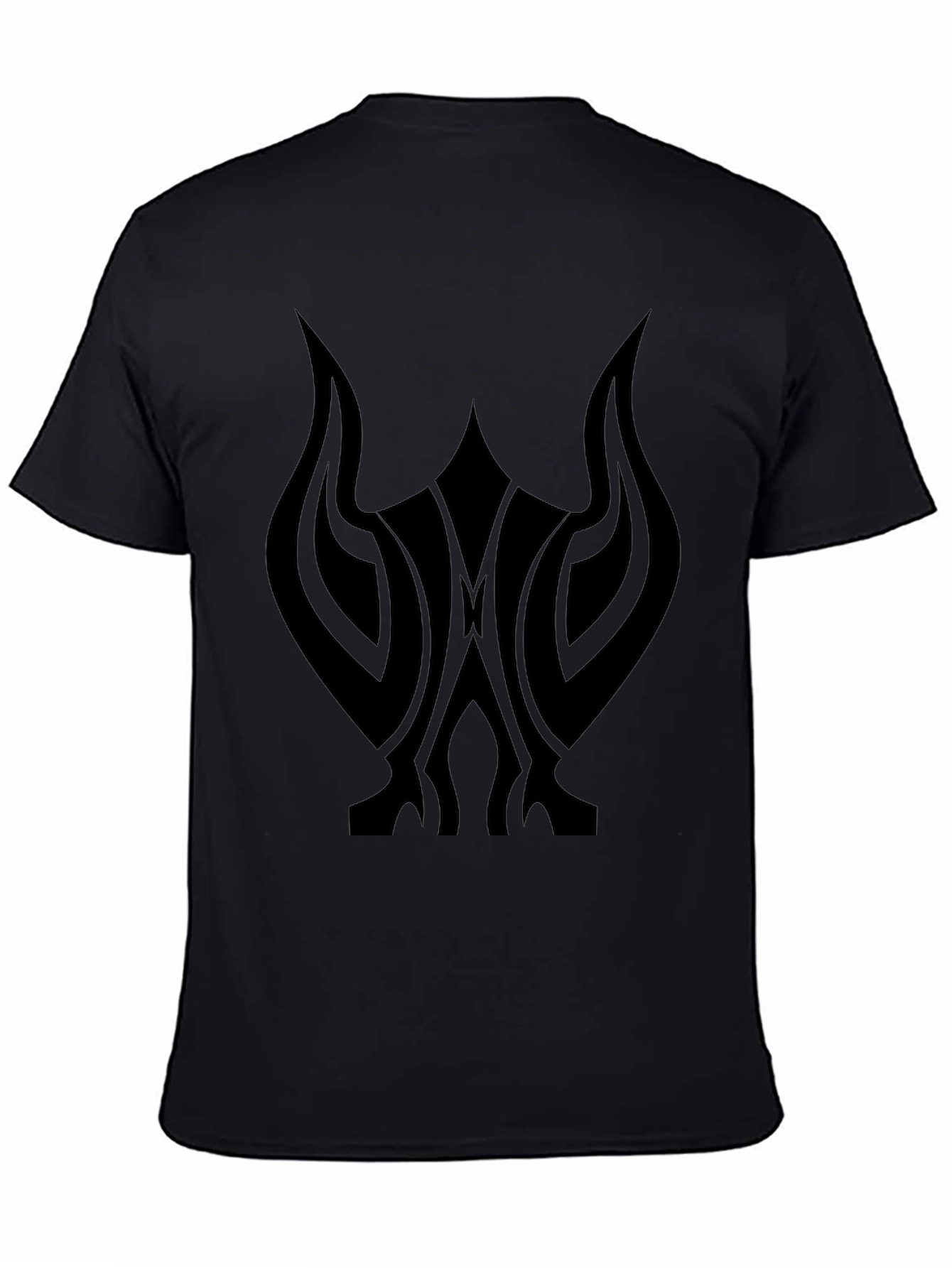 Black Graphic Tee - Tribal Design