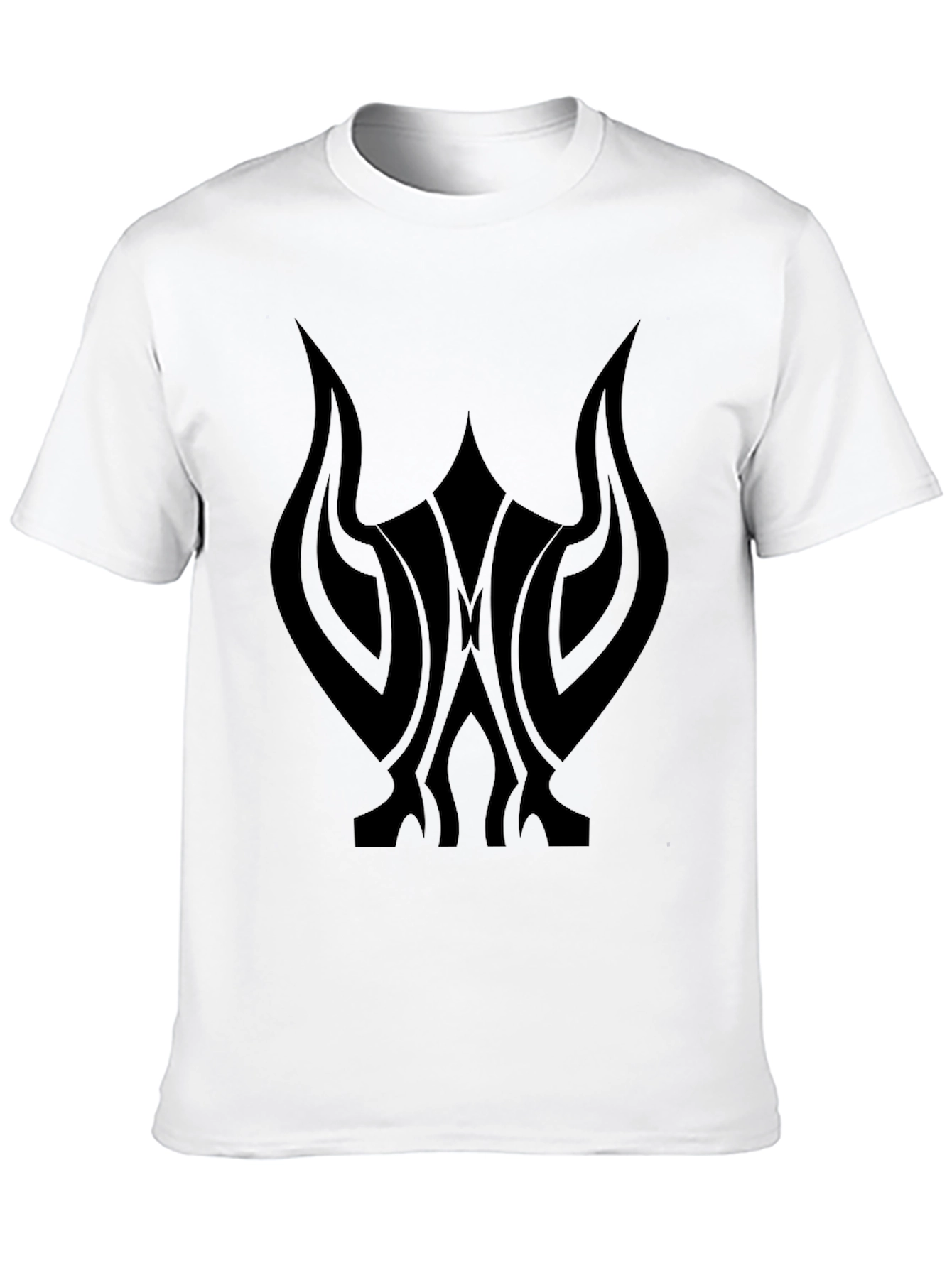 Black Graphic Tee - Tribal Design