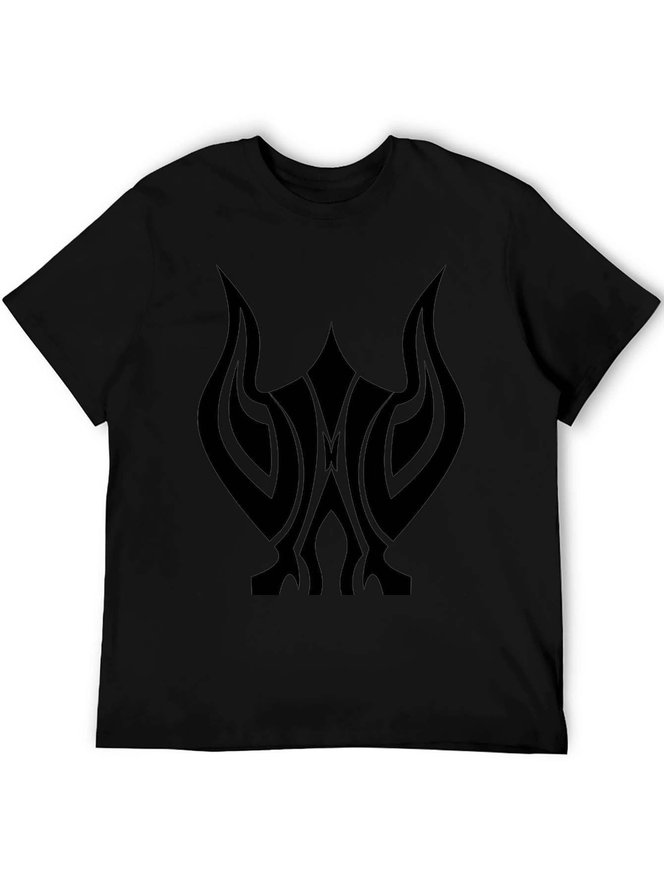 Black Graphic Tee - Tribal Design