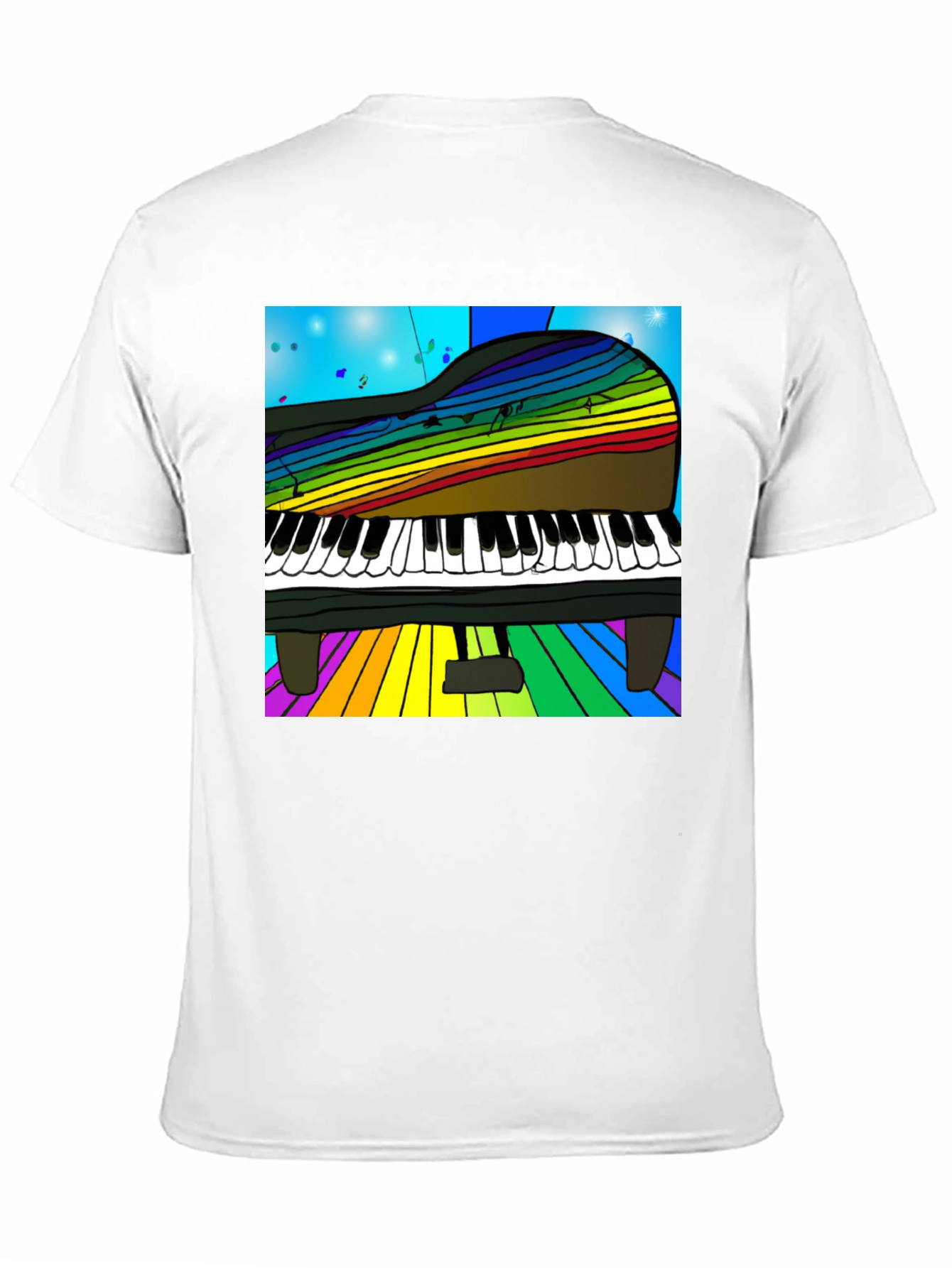 Rainbow Piano T-Shirt - Music Lover Tee