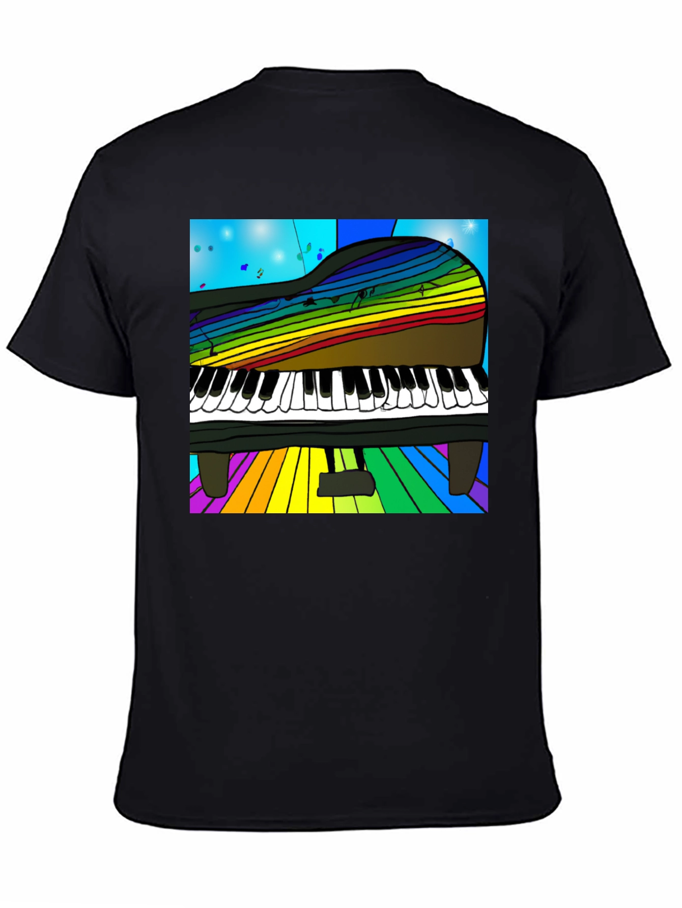 Rainbow Piano T-Shirt - Music Lover Tee