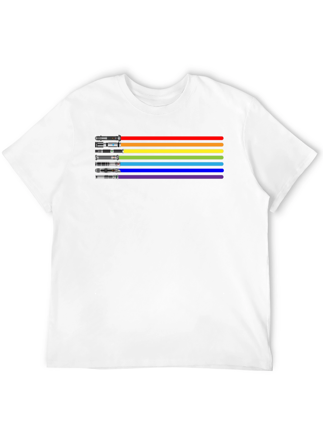 Rainbow Lightsaber Graphic Tee - Black