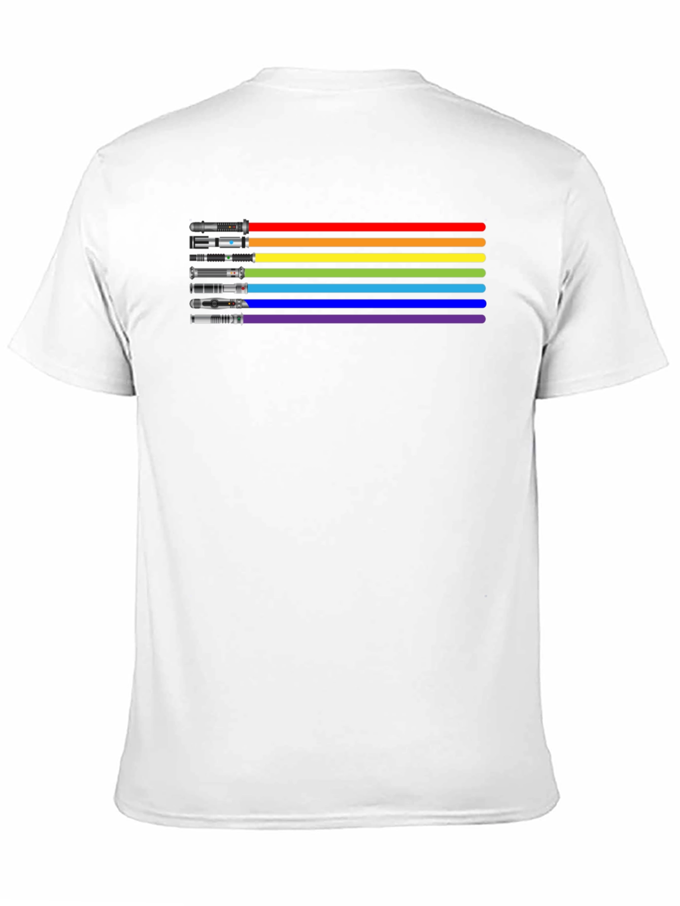 Rainbow Lightsaber Graphic Tee - Black