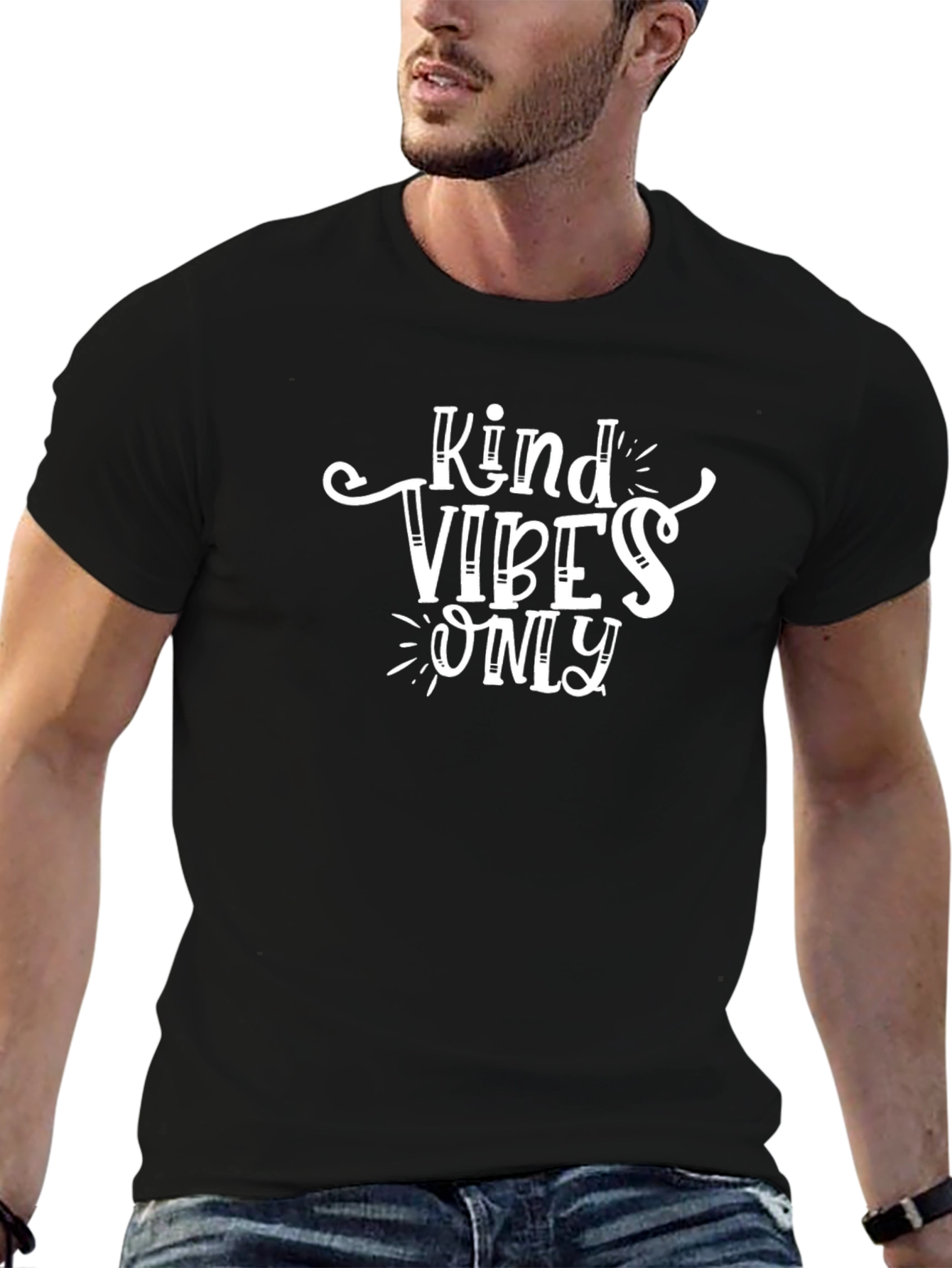 Kind Vibes Only Black Graphic Tee