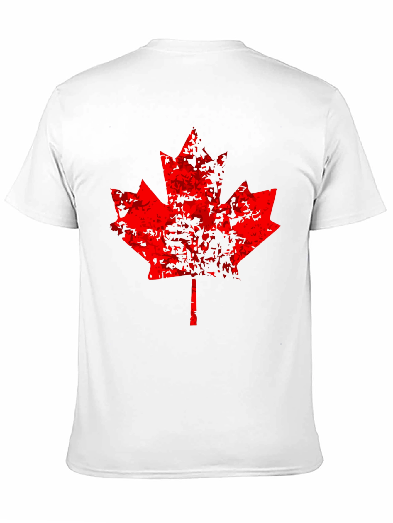 Distressed Maple Leaf Graphic Tee - Black