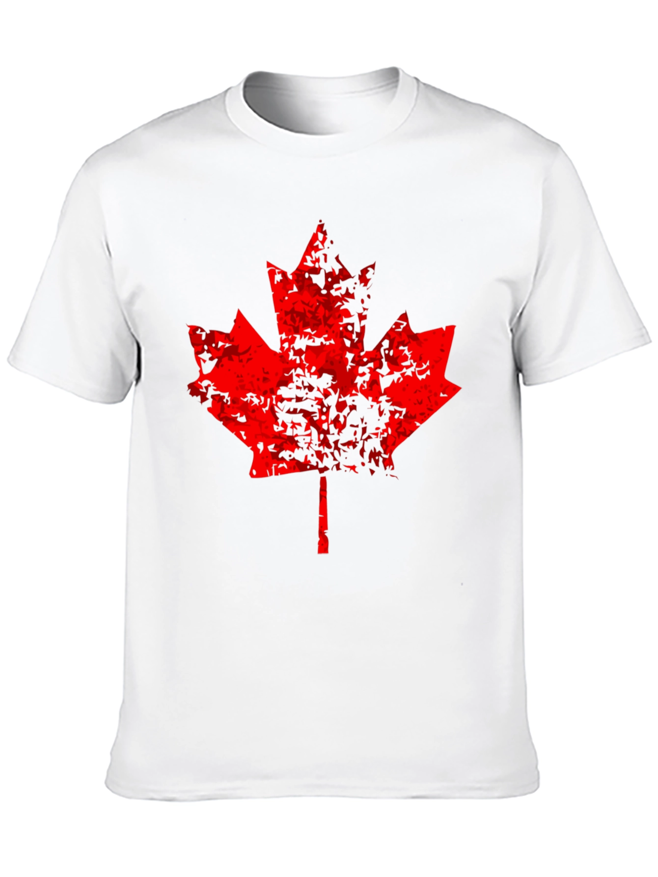 Distressed Maple Leaf Graphic Tee - Black