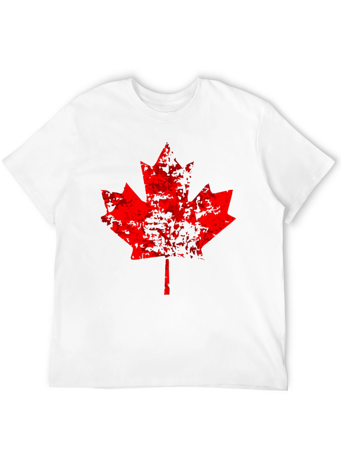 Distressed Maple Leaf Graphic Tee - Black