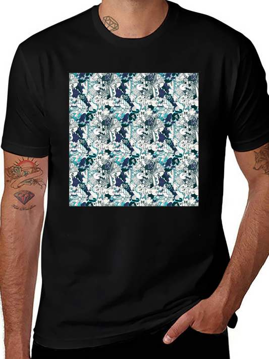Cool Patterned Black T-Shirt