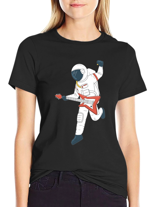 Astronaut Guitar Player Graphic T-Shirt